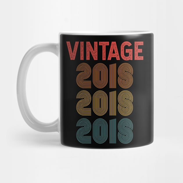 Vintage 2018 3rd Birthday Gift 3 Years Old by CoolDesignsDz